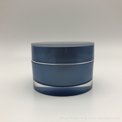 30ml containers with acrylic double wall beautiful cream pot with blue color